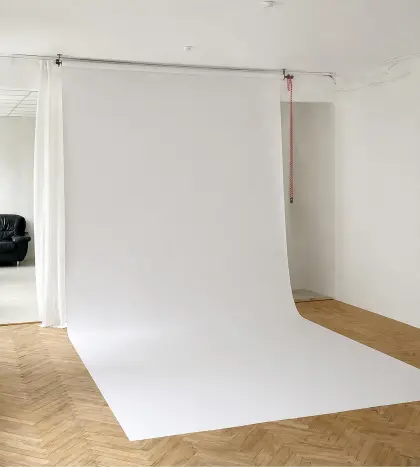 Balts vinila fons 3×8 m